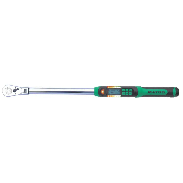 MATCO 1/2 DRIVE FLEX HEAD ELECTRONIC TORQUE WRENCH 30-300 FT. LBS. WITH ANGLE — CFMotors