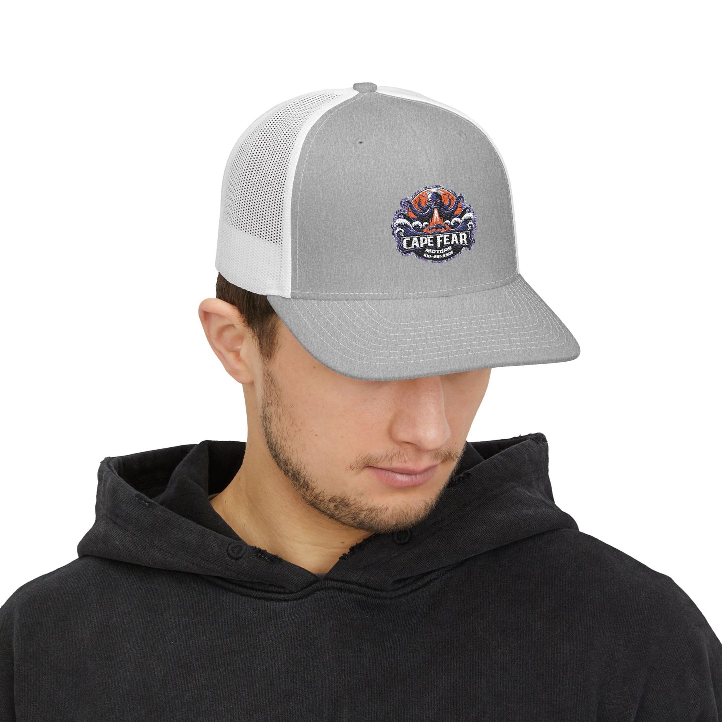 Cape Fear Snapback Trucker Cap - Stylish Embroidered Hat for Outdoor Adventures, Beach Days, Fishing Trips, Summer Festivals
