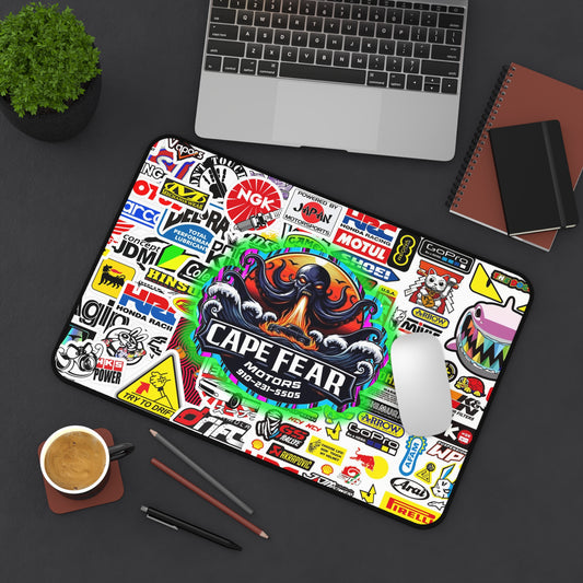 Custom Desk Mat with Cape Fear Motors Design, Office Accessory, Gamer Mouse Pad, Personalized Gift, Racing Decor