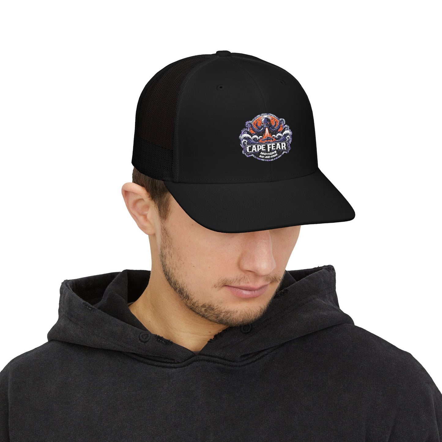 Cape Fear Snapback Trucker Cap - Stylish Embroidered Hat for Outdoor Adventures, Beach Days, Fishing Trips, Summer Festivals