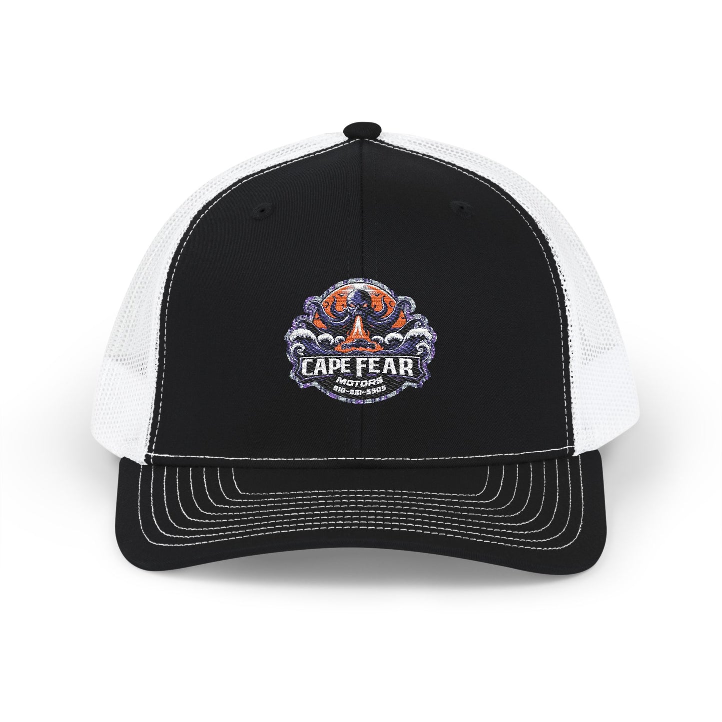 Cape Fear Snapback Trucker Cap - Stylish Embroidered Hat for Outdoor Adventures, Beach Days, Fishing Trips, Summer Festivals