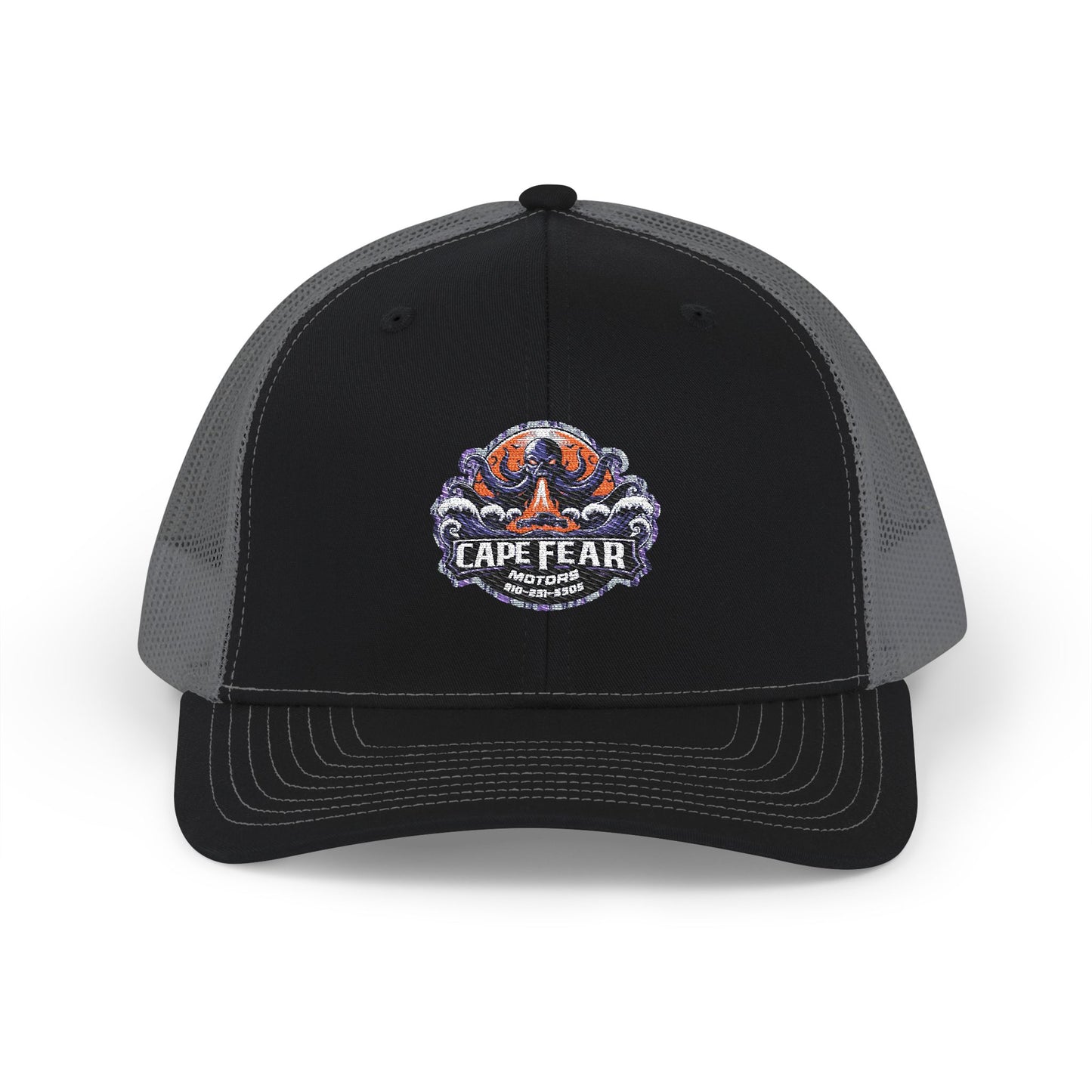 Cape Fear Snapback Trucker Cap - Stylish Embroidered Hat for Outdoor Adventures, Beach Days, Fishing Trips, Summer Festivals