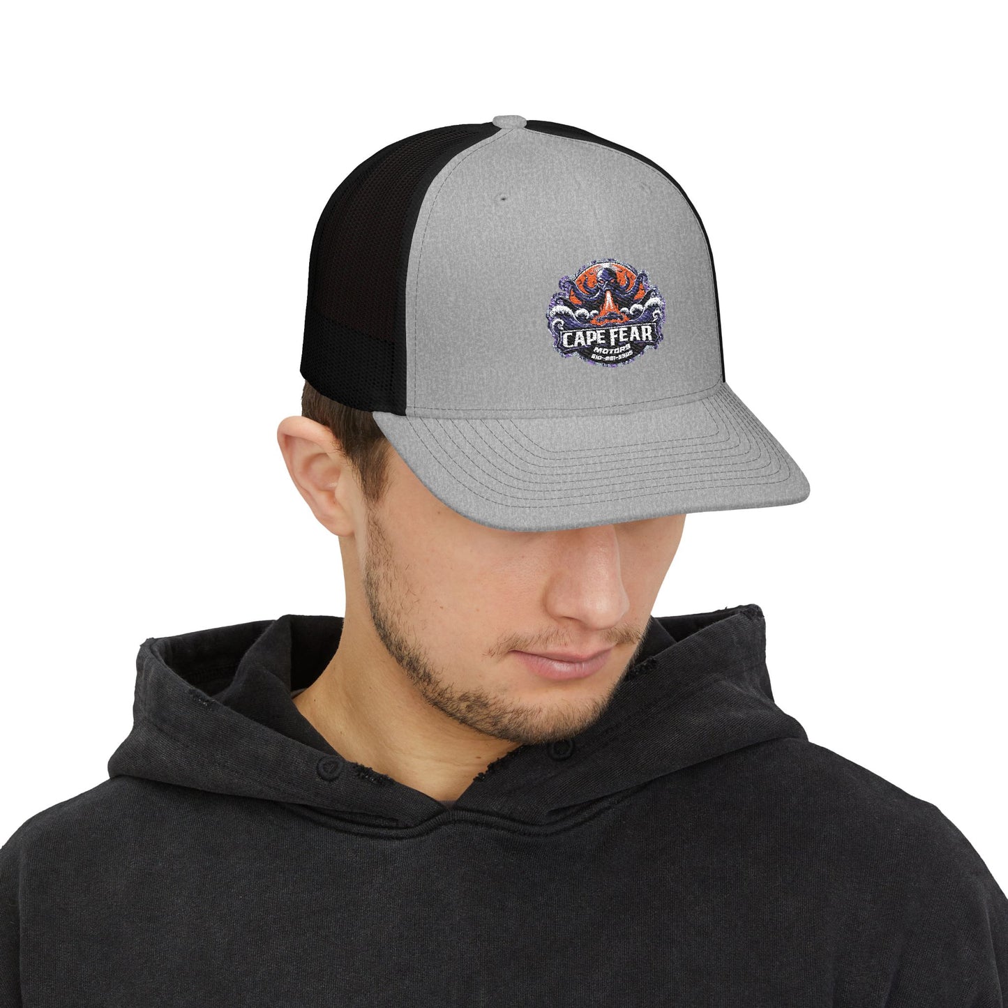 Cape Fear Snapback Trucker Cap - Stylish Embroidered Hat for Outdoor Adventures, Beach Days, Fishing Trips, Summer Festivals