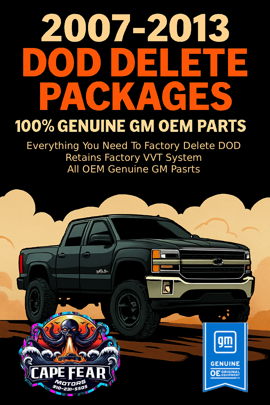 2007 - 2013 OEM GM DOD Delete Parts Kit