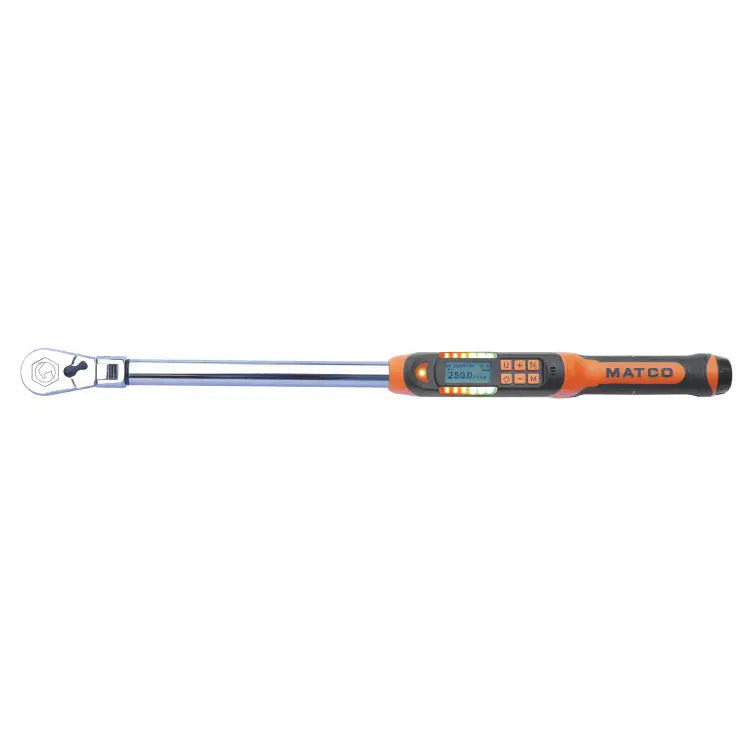 MATCO 1/2 DRIVE FLEX HEAD ELECTRONIC TORQUE WRENCH 30-300 FT. LBS. WITH ANGLE — CFMotors